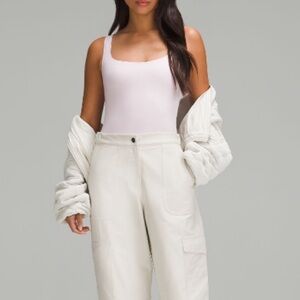 Lululemon Athletica Wundermost Nulu Square Neck Bodysuit in Meadowsweet Pink